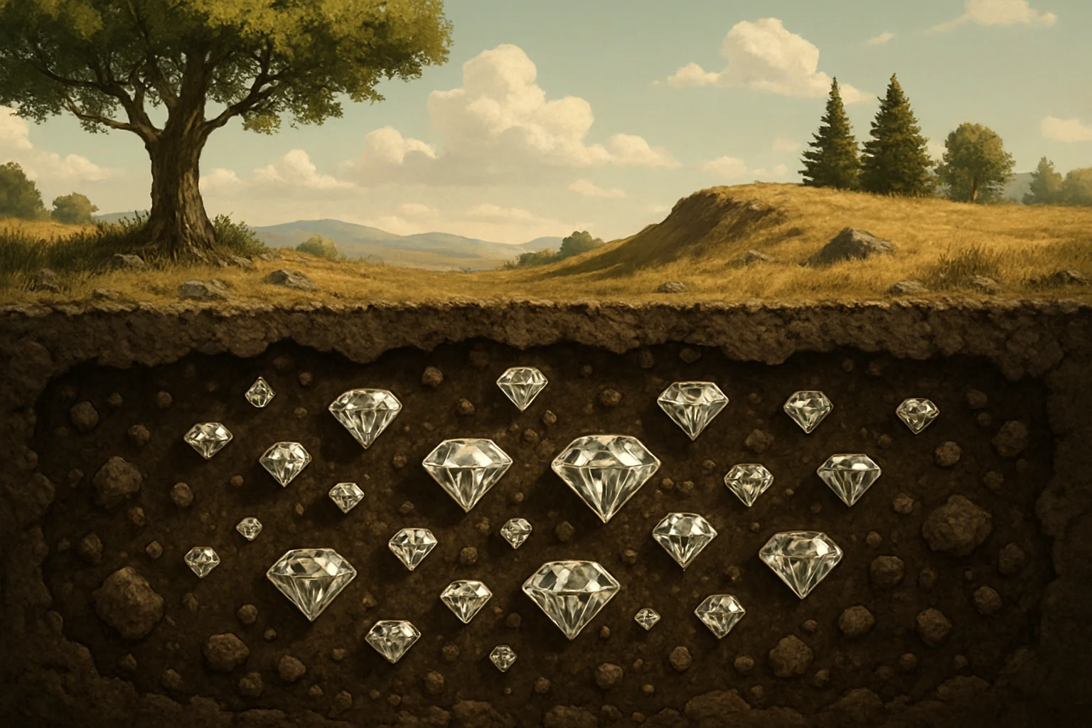 Kimberlite ground surveyed by VMF