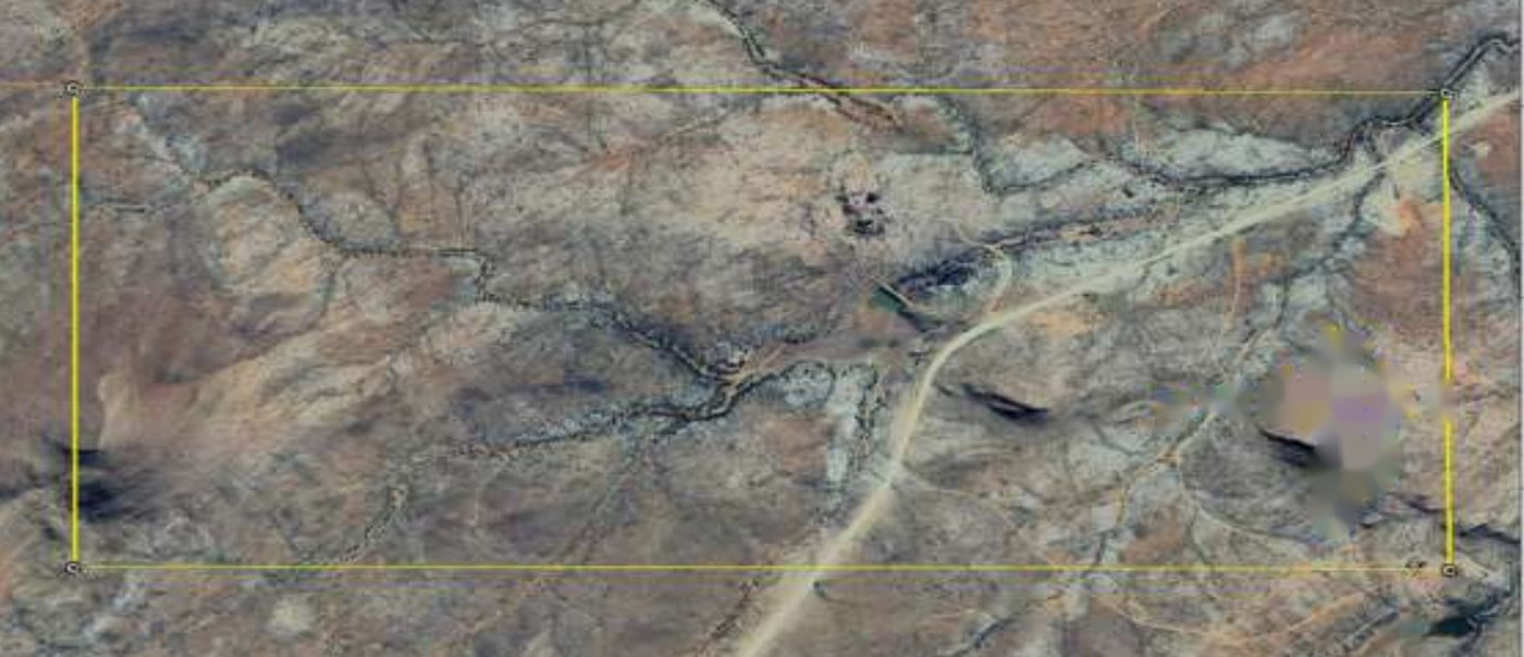 Satellite basemap of the Marienhof licence area showing the copper survey