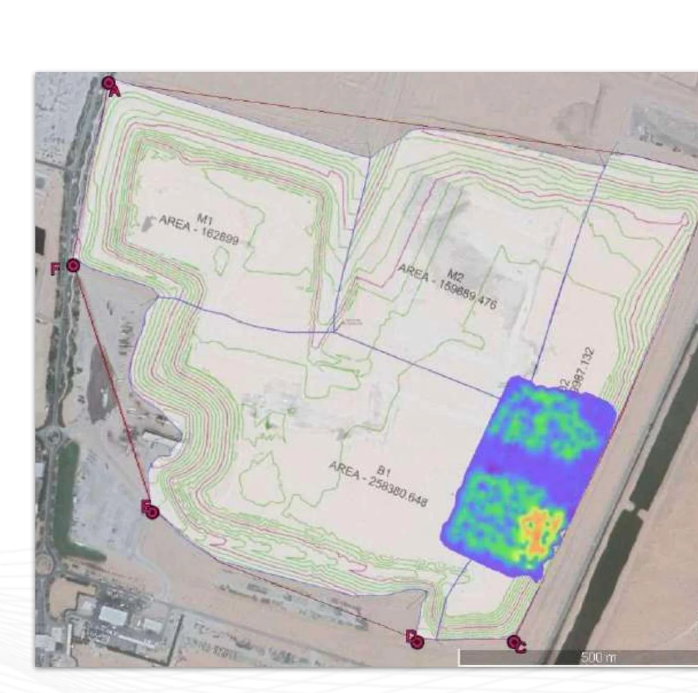 2D model of the landfill