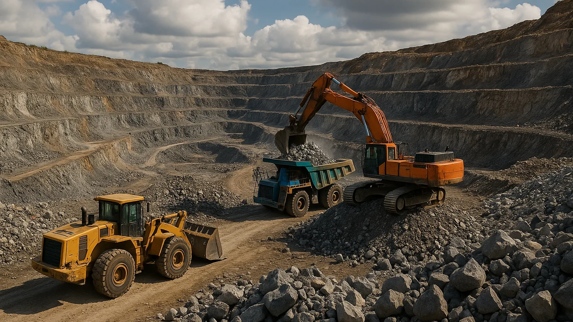 Metallic mineral ground surveyed by VMF